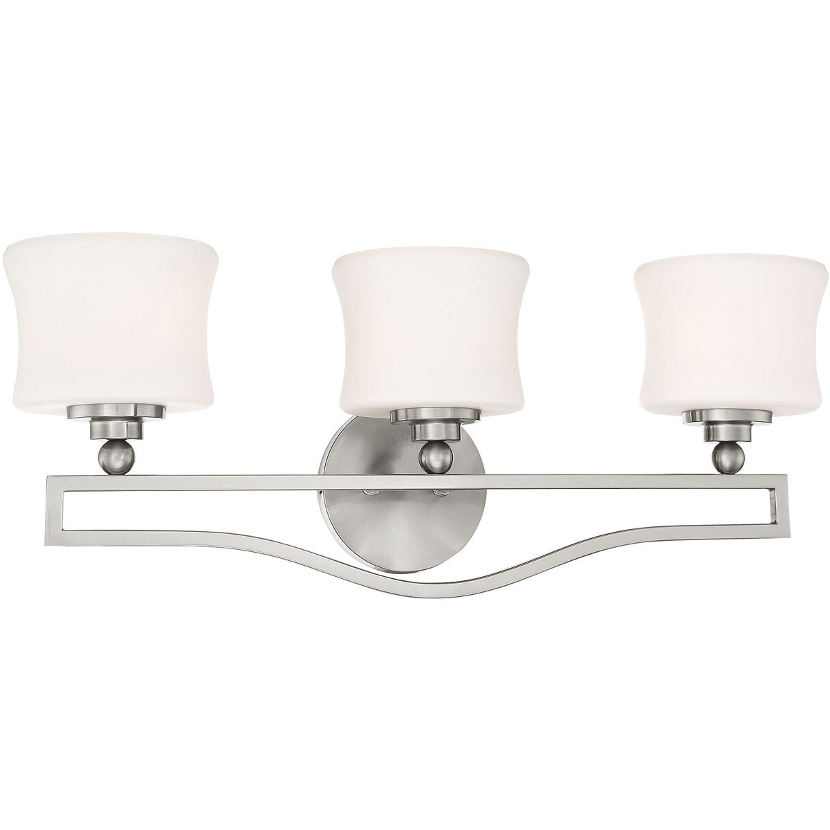 Terrell 3 Light 25.75 inch Satin Nickel Bathroom Vanity Light Wall Light