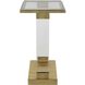 Muse 25 X 14 inch Antique Brushed Brass and Clear Acrylic Accent Table