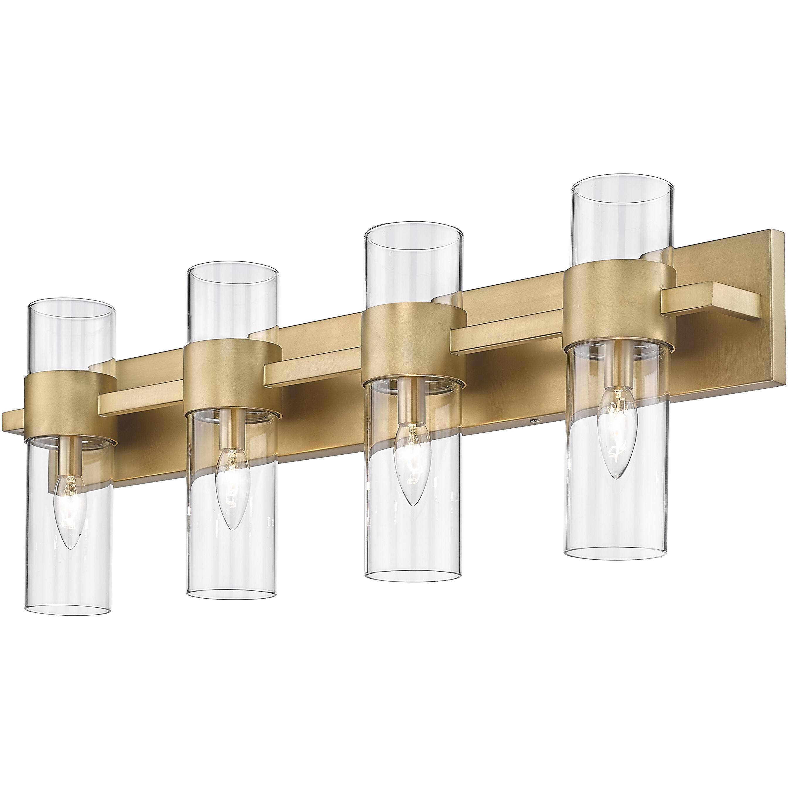 Lawson 4 Light 32 inch Rubbed Brass Vanity Wall Light in Rubbed Bronze