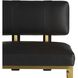 Laney 35 inch Black and Antique Brass Counter Stool