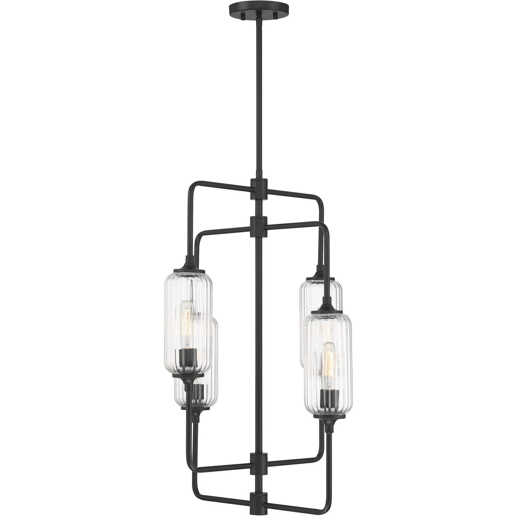 Holton 4 Light 20 inch Matte Black Chandelier Ceiling Light
