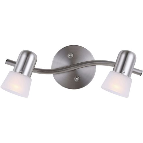 Omni 2 Light Brushed Pewter Track Lighting Ceiling Light