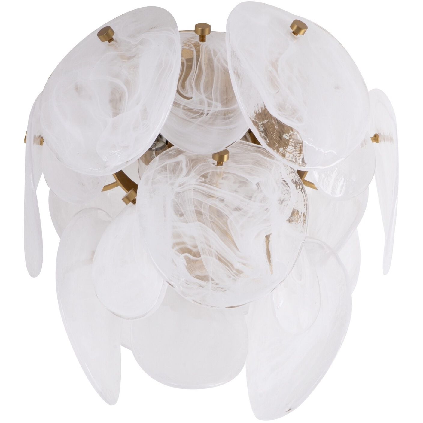 Lily 3 Light 13.19 inch Brushed Brass Semi Flush Mount Ceiling Light