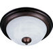 Essentials - 584x 1 Light 11.5 inch Oil Rubbed Bronze Flush Mount Ceiling Light in Marble