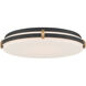 Arclume LED 18.75 inch Dark Matte Black and Legacy Brass Flush Mount Ceiling Light