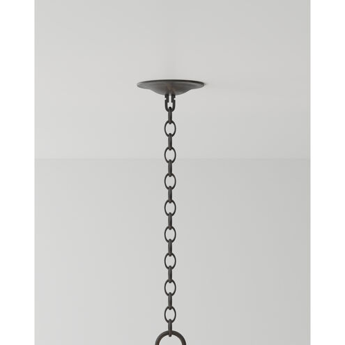 Bailey 6 Light 48 inch French Black/Contemporary Gold Leaf Chandelier Ceiling Light