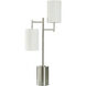 Zig Zag 35 inch 40.00 watt Brushed Steel Table Lamp Portable Light