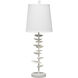 Petals 29.75 inch 100.00 watt White Plaster Table Lamp Portable Light