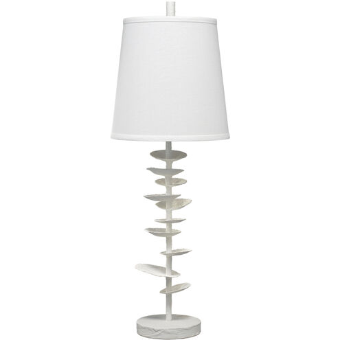 Petals 29.75 inch 100.00 watt White Plaster Table Lamp Portable Light