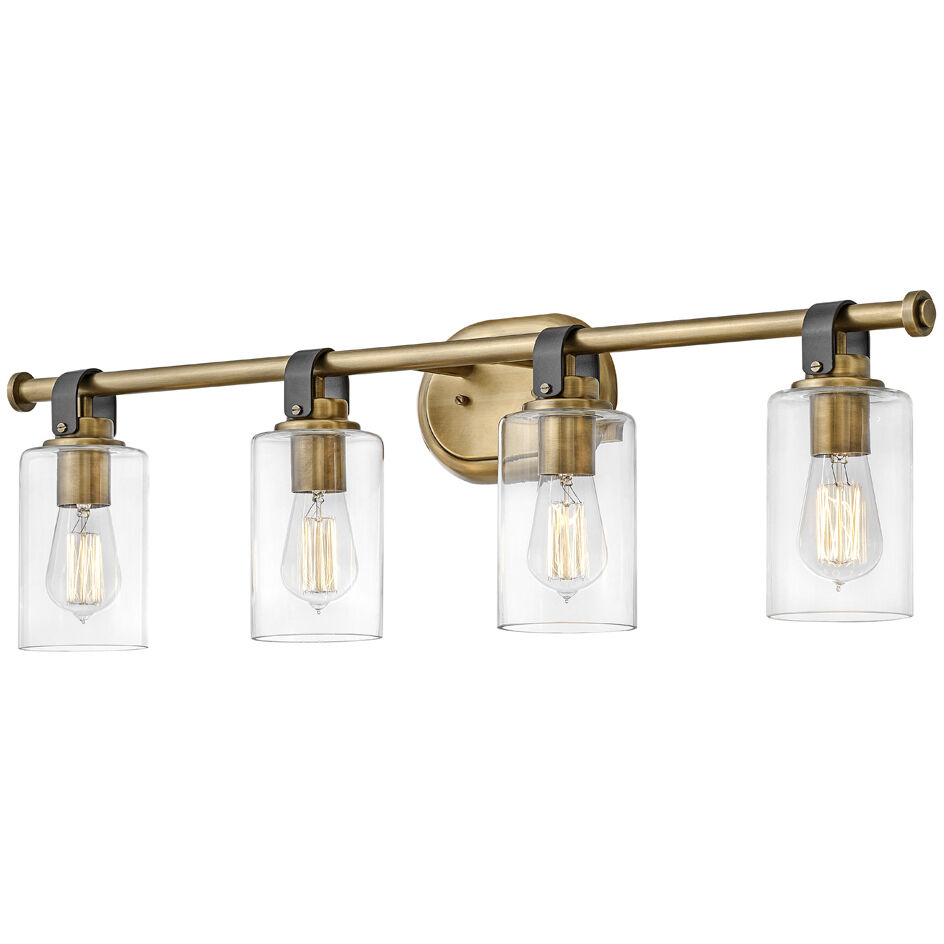 Halstead 4 Light 32 inch Heritage Brass Vanity Light Wall Light