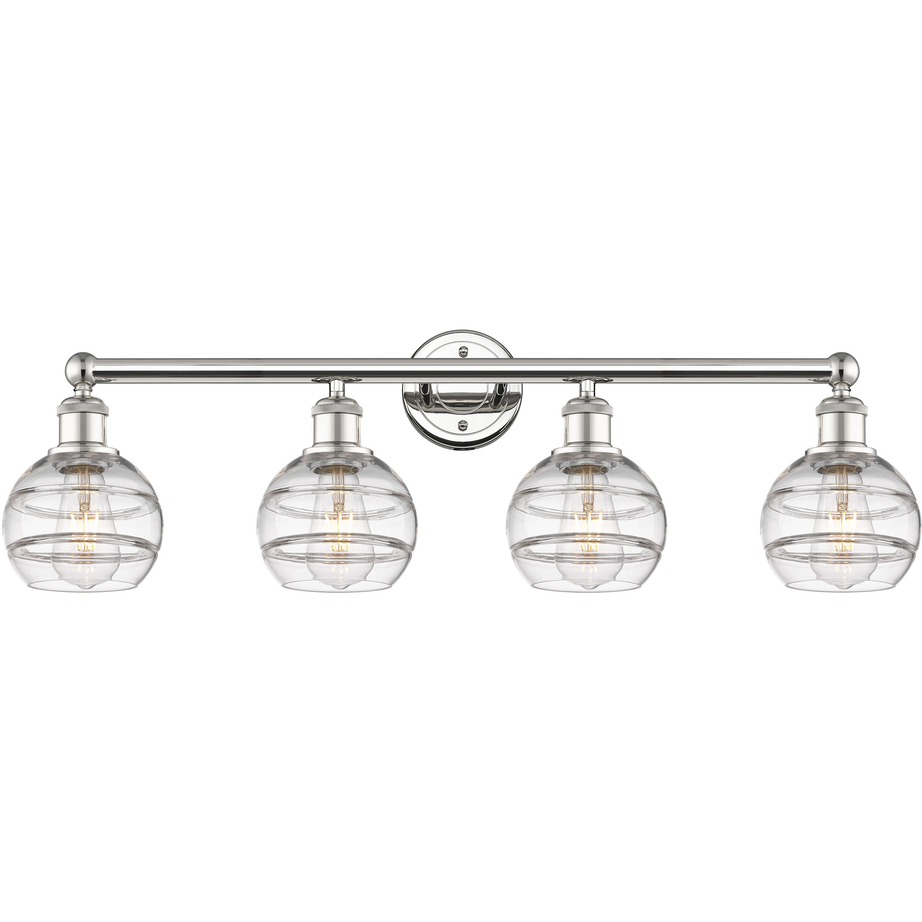 Edison Rochester 4 Light 32.88 inch Polished Nickel Bath Vanity Light Wall Light