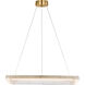 C&M by Chapman & Myers Pierce 1 Light 30 inch Burnished Brass Chandelier Ceiling Light