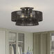Florell 3 Light 18 inch English Bronze Semi Flush Mount Ceiling Light, Large