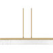 Lucus 1 Light 43.25 inch Aged Brass Linear Pendant Ceiling Light