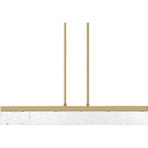 Lucus 1 Light 43.25 inch Aged Brass Linear Pendant Ceiling Light