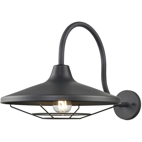 Somerset 1 Light 14.75 inch Black Outdoor Sconce