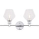 Gene 2 Light 19 inch Chrome Wall sconce Wall Light