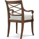 Delphine Chateau Brown Dining Arm Chair, Wooden, Upholstered, Provence