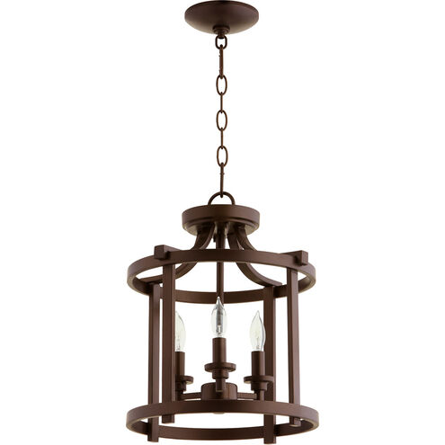 Lancaster 3 Light 13 inch Oiled Bronze Dual Mount Ceiling Light