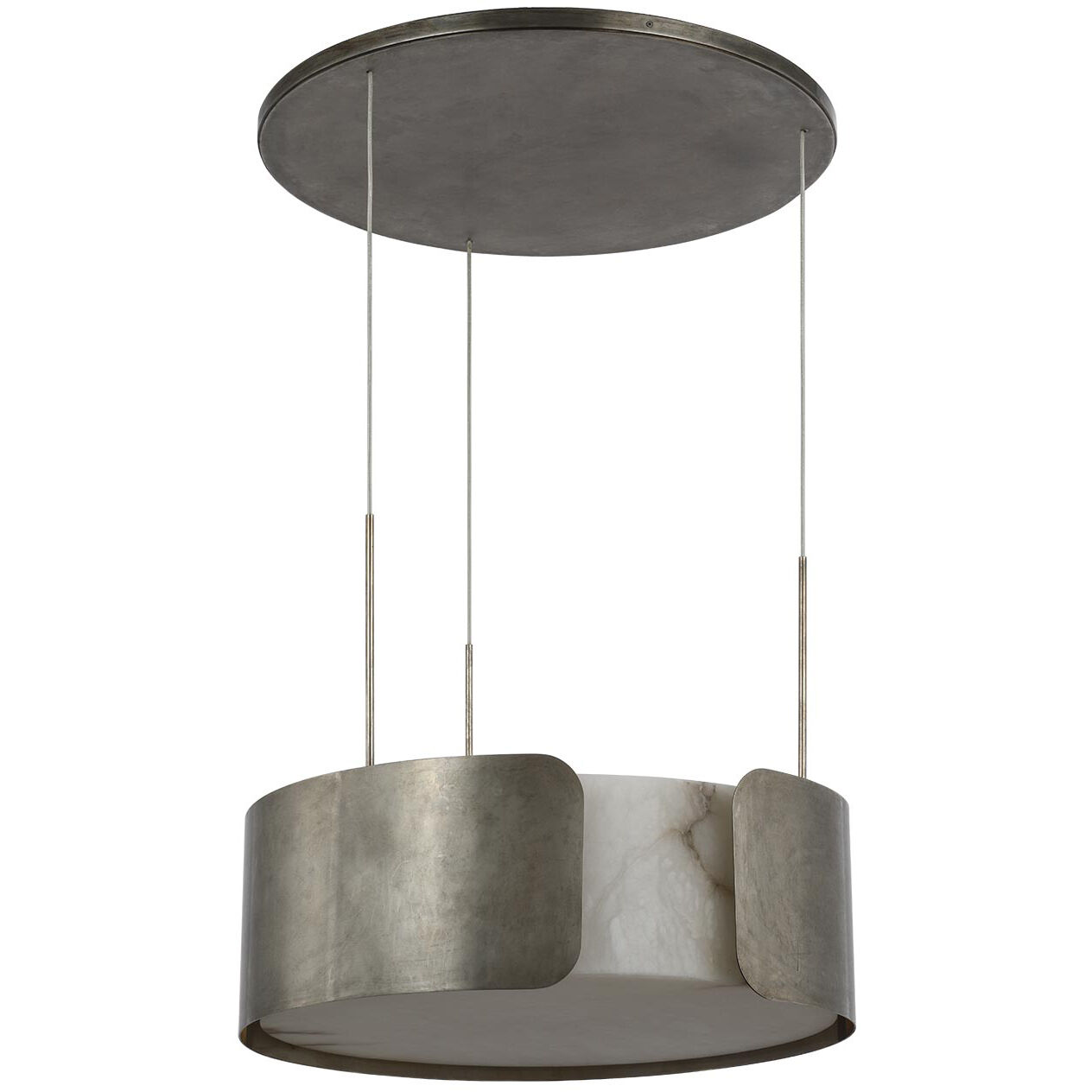 Anne-Marie Barton Armise LED 27.5 inch Mottled Pewter Drum Chandelier Ceiling Light
