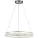 Chevron LED 23.62 inch Brushed Nickel Pendant Ceiling Light