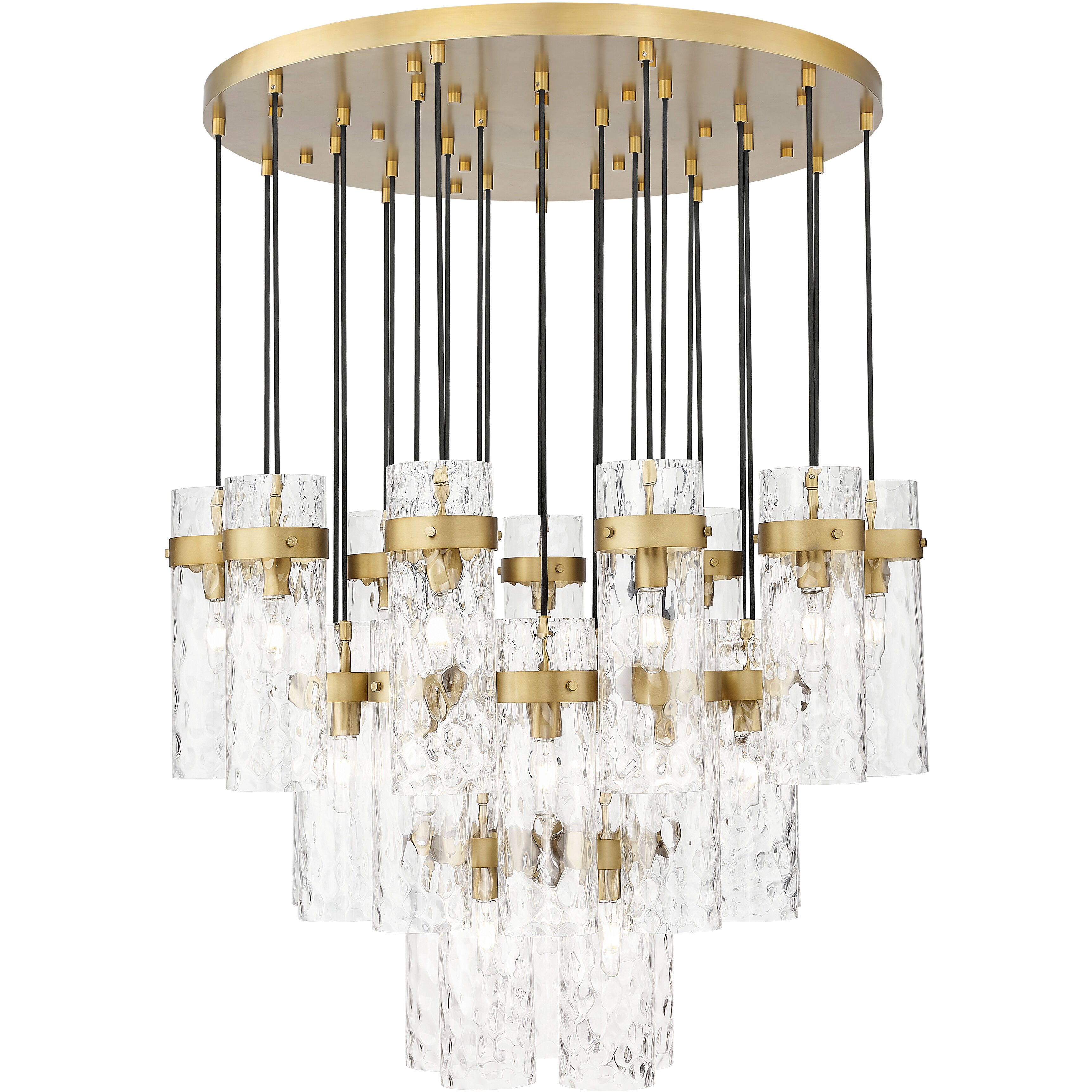 Fontaine 27 Light 39.5 inch Rubbed Brass Chandelier Ceiling Light