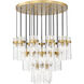 Fontaine 27 Light 39.5 inch Rubbed Brass Chandelier Ceiling Light