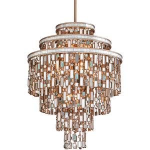 Dolcetti 13 Light 24 inch Champagne Leaf Chandelier Ceiling Light