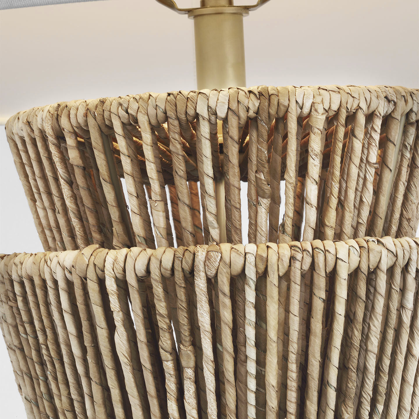 Chapman & Myers Antigua 29.25 inch 15 watt Natural Abaca and Antique-Burnished Brass Layered Table Lamp Portable Light