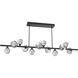 Gem LED 72 inch Matte Black Chandelier Ceiling Light in Smoke, 2700K LED, Twisted Branch