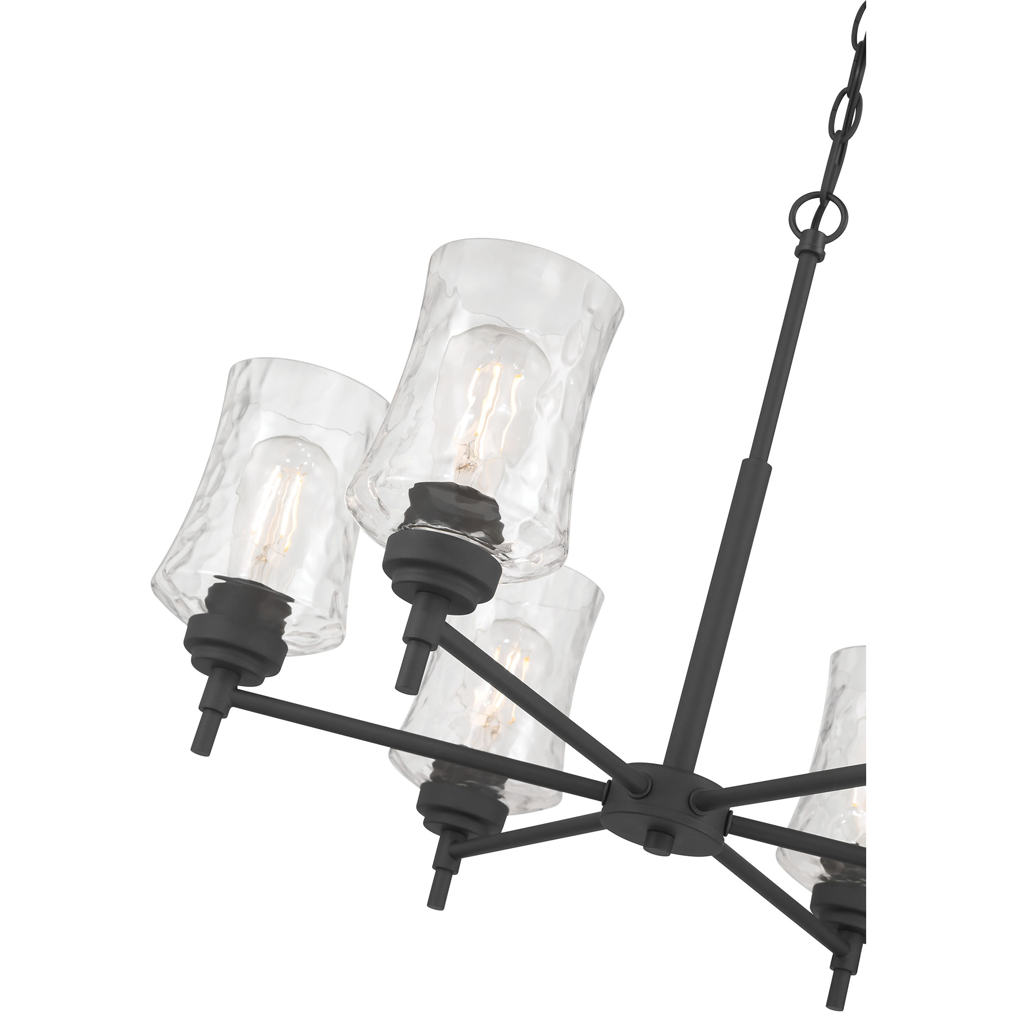 Clarvyn 6 Light 25.5 inch Matte Black Chandelier Ceiling Light