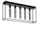 Caged 5 Light 43.31 inch White Marble Semi-Flush Mount Ceiling Light