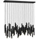 Harmony LED 48 inch Black Chandelier Ceiling Light, Linear & Oval