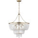 AERIN Jackie LED 22 inch Satin Brass Chandelier Ceiling Light
