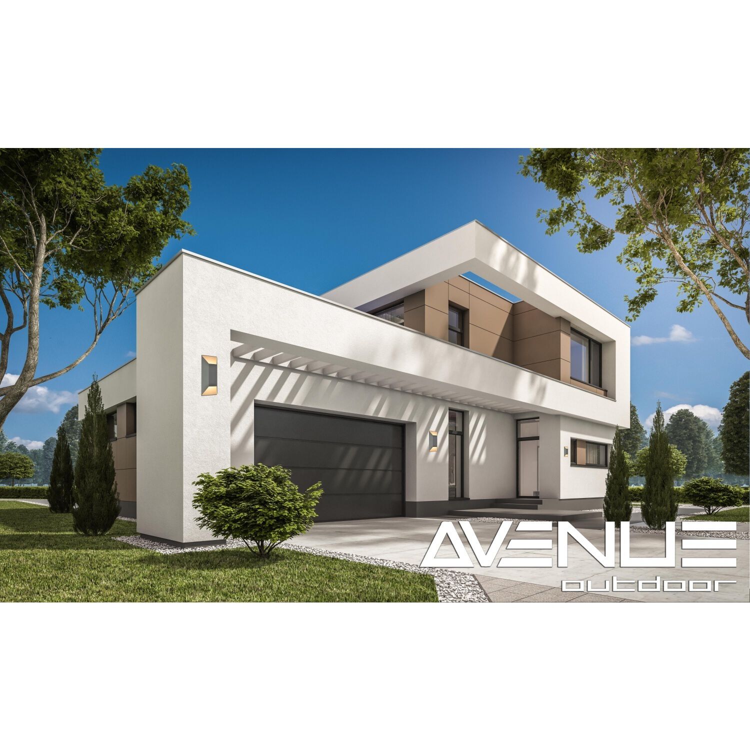 Avenue Outdoor LED 16 inch Silver Outdoor Wall Mount