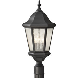 Martinsville 3 Light 22.25 inch Black Outdoor Post Lantern