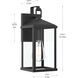 Cantley 1 Light 13.25 inch Matte Black Outdoor Wall Lantern