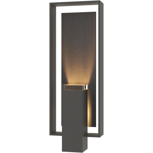 Shadow Box 1 Light 21.2 inch Natural Iron Outdoor Sconce, Large