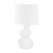 Kingsley 28.25 inch 75.00 watt Aged Brass and Ceramic Satin White Table Lamp Portable Light