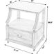Mabel Marble 1 drawer Nightstand in White
