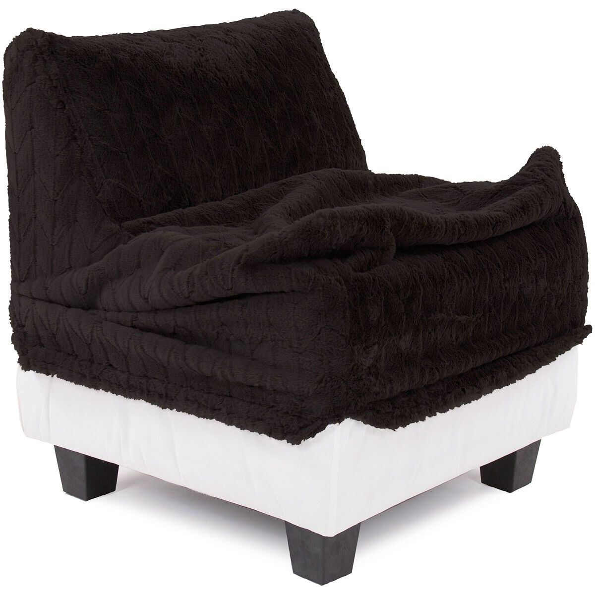 Pod Angora Ebony Chair with Slipcover