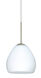 Bolla LED Satin Nickel Pendant Ceiling Light in Opal Matte Glass