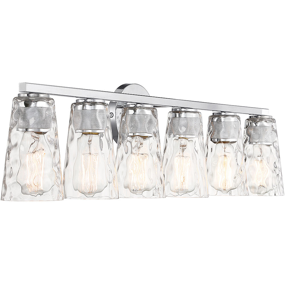 Gordon 6 Light 34 inch Chrome Bathroom Vanity Light Wall Light