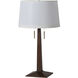 Taper 29 inch 23 watt Dark Walnut Wood and Weathered Brass Table Lamp Portable Light
