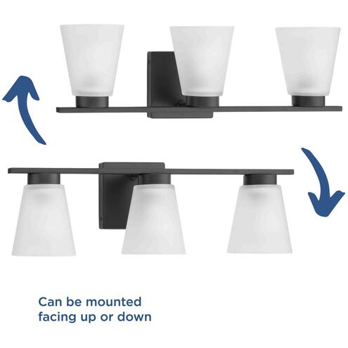 Tanner 3 Light 22 inch Matte Black Vanity Light Wall Light