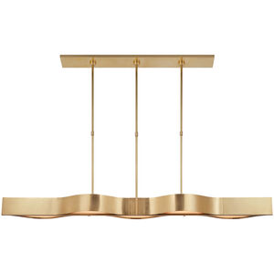 Kelly Wearstler Avant LED 60 inch Antique-Burnished Brass Linear Pendant Ceiling Light