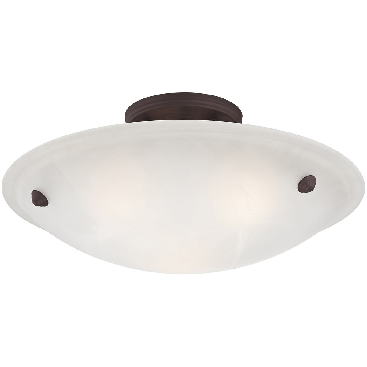 Oasis 3 Light 16 inch Bronze Semi-Flush Mount Ceiling Light