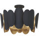 Vailen 7 Light 20 inch Dark Matte Black Semi Flush Ceiling Light