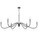 Toussant 6 Light 63 inch Matte Black Chandelier Ceiling Light