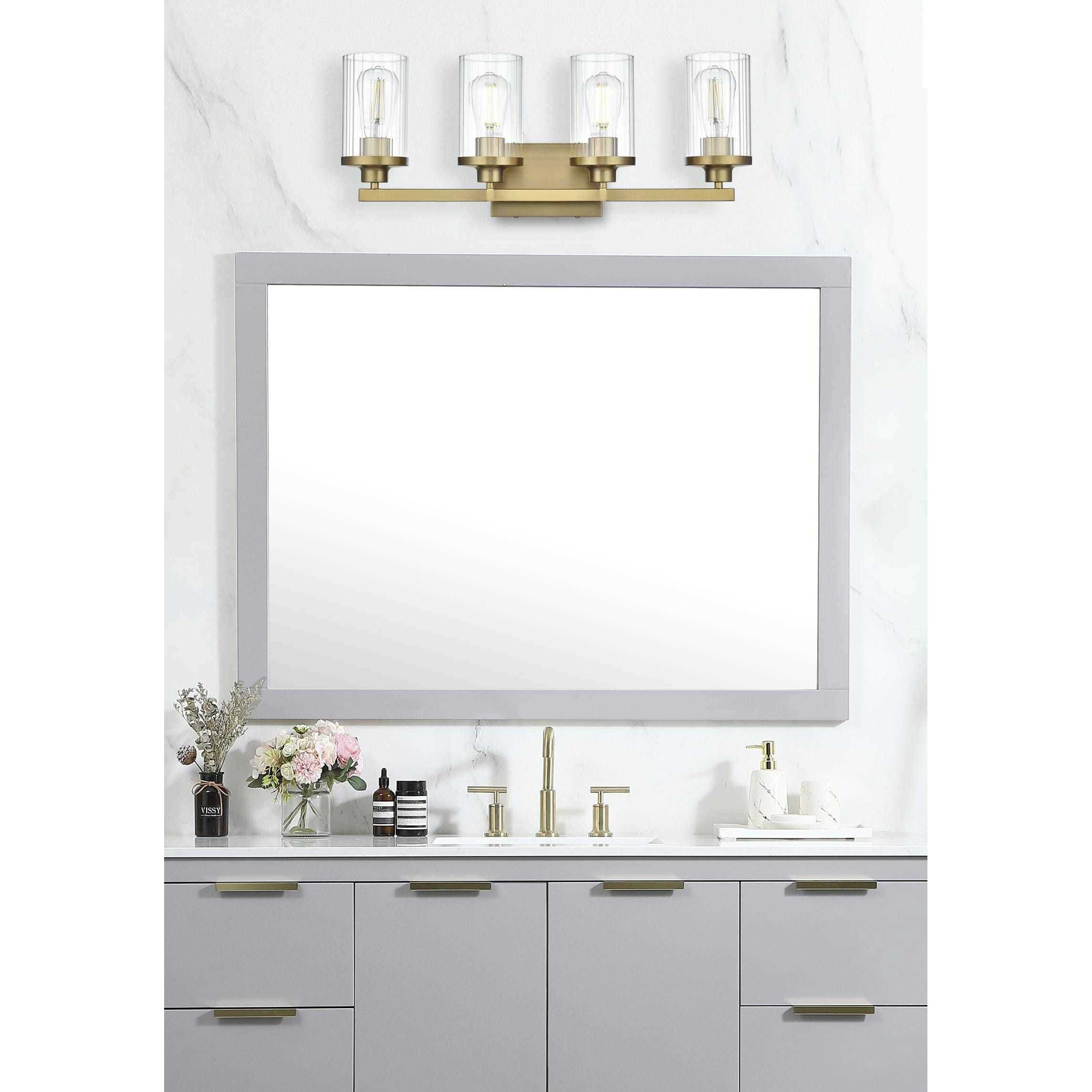 Thane 4 Light 25 inch Satin Gold Bath Sconce Wall Light